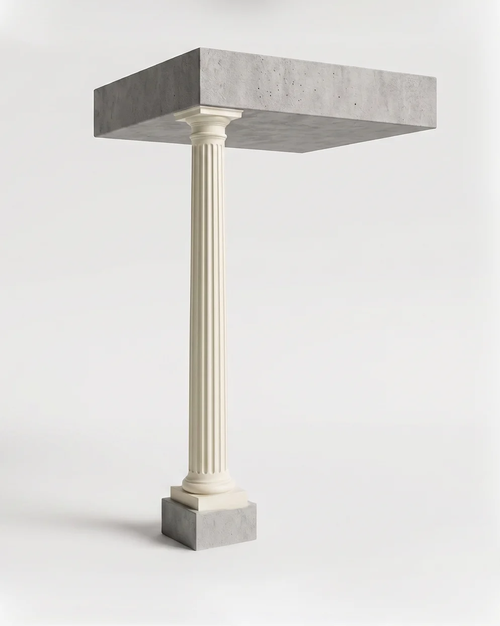 Tuscan round fluted column
